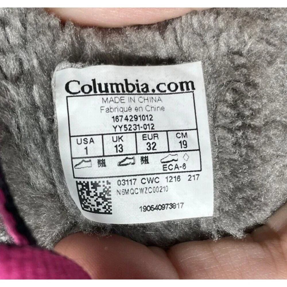 Columbia Girls Minx Mid II 200 Gram Waterproof Winter Snow Boots Girl's Size 1